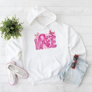 Hope Pink Ribbon Leopard Sunflower Breast Cancer Awareness Hoodie 2 3