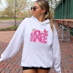 Hope Pink Ribbon Leopard Sunflower Breast Cancer Awareness Hoodie 2 8