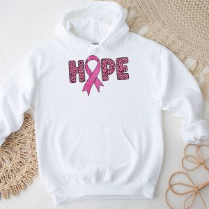 Hope Pink Ribbon Leopard Sunflower Breast Cancer Awareness Hoodie 3