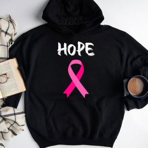 Hope Pink Ribbon Leopard Sunflower Breast Cancer Awareness Hoodie 3 4