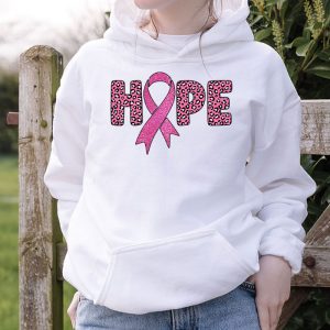 Hope Pink Ribbon Leopard Sunflower Breast Cancer Awareness Hoodie