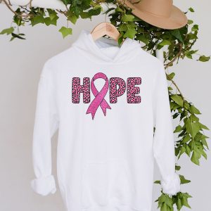 Hope Pink Ribbon Leopard Sunflower Breast Cancer Awareness Hoodie 4