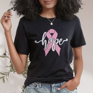 Hope Pink Ribbon Leopard Sunflower Breast Cancer Awareness T Shirt 2 2