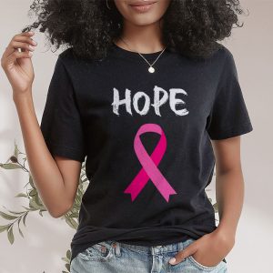 Hope Pink Ribbon Leopard Sunflower Breast Cancer Awareness T Shirt 2 4