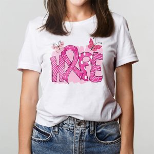 Hope Pink Ribbon Leopard Sunflower Breast Cancer Awareness T Shirt 3 3