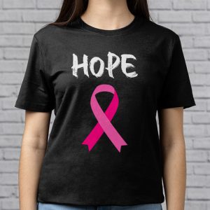 Hope Pink Ribbon Leopard Sunflower Breast Cancer Awareness T Shirt 3 4