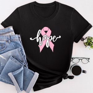 Breast Cancer Support Shirts Hope Pink Ribbon Leopard T-Shirt 3