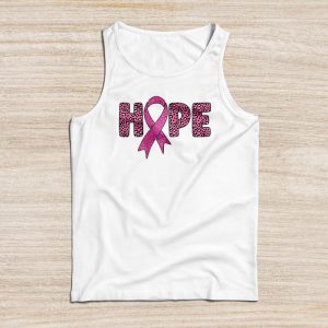 Breast Cancer Support Shirts Hope Pink Ribbon Leopard Tank Top 1