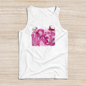 Hope Pink Ribbon Leopard Sunflower Breast Cancer Awareness Tank Top