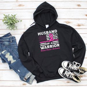 Husband Of A Warrior Breast Cancer Awareness Support Squad Hoodie 3 2