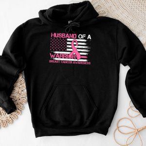 Husband Of A Warrior Breast Cancer Awareness Support Squad Hoodie 4