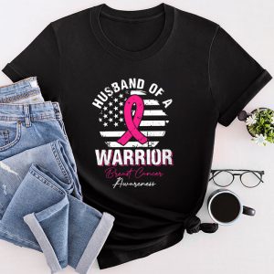 Husband Of A Warrior Breast Cancer Shirts Ideas Awareness Support Squad T-Shirt 2