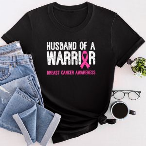 Husband Of A Warrior Breast Cancer Awareness Support Squad T-Shirt