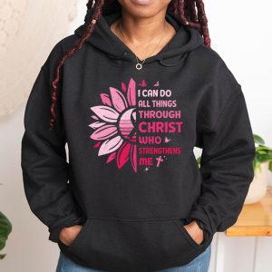 I Can Do All Things Through Christ Breast Cancer Awareness Hoodie 1