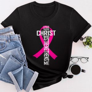 Breast Cancer Shirts Ideas Sunflower I Can Do All Things Through Christ T-Shirt 2