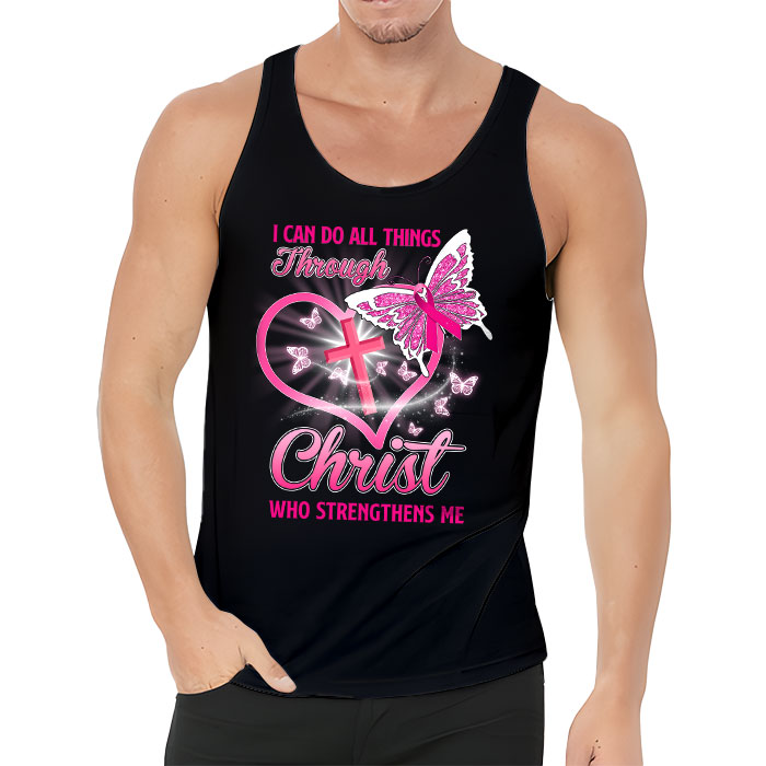 I Can Do All Things Through Christ Breast Cancer Awareness Tank Top 3 2