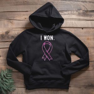 I Won Breast Cancer Awareness Support Pink Ribbon Survivor Hoodie 2 2