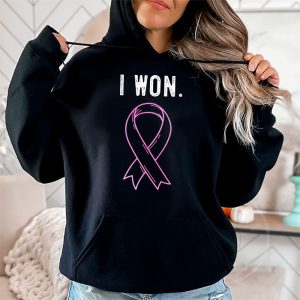 I Won Breast Cancer Awareness Support Pink Ribbon Survivor Hoodie 2 6