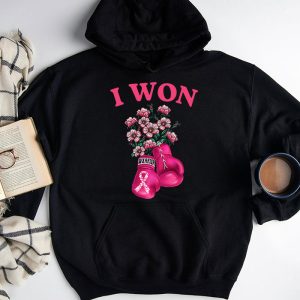 I Won Breast Cancer Awareness Support Pink Ribbon Survivor Hoodie 3 1