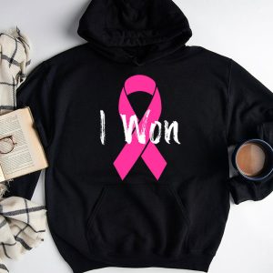 I Won Breast Cancer Awareness Support Pink Ribbon Survivor Hoodie 3 3