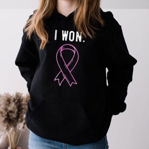 I Won Breast Cancer Awareness Support Pink Ribbon Survivor Hoodie 3 6