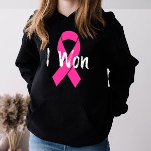 I Won Breast Cancer Awareness Support Pink Ribbon Survivor Hoodie 3 7