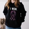 I Won Breast Cancer Awareness Support Pink Ribbon Survivor Hoodie