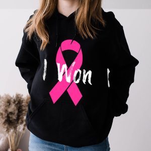 I Won Breast Cancer Awareness Support Pink Ribbon Survivor Hoodie