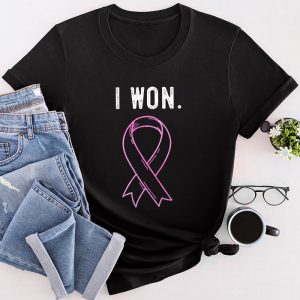 Breast Cancer Shirt Ideas I Won Support Pink Ribbon Survivor T-Shirt 3
