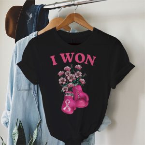 I Won Breast Cancer Awareness Support Pink Ribbon Survivor T Shirt 2 1