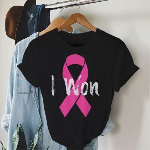 I Won Breast Cancer Awareness Support Pink Ribbon Survivor T Shirt 2 3