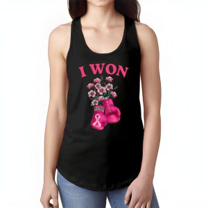 I Won Breast Cancer Awareness Support Pink Ribbon Survivor Tank Top 1 1