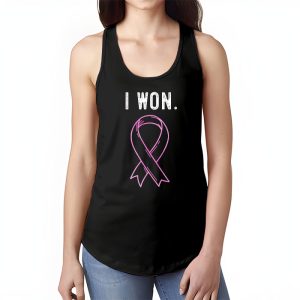 I Won Breast Cancer Awareness Support Pink Ribbon Survivor Tank Top 1 2