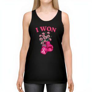 I Won Breast Cancer Awareness Support Pink Ribbon Survivor Tank Top 2 1