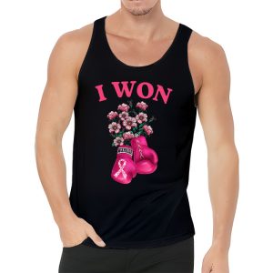 I Won Breast Cancer Awareness Support Pink Ribbon Survivor Tank Top 3 1