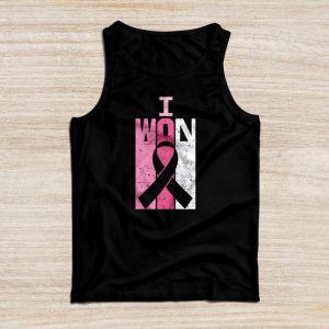 I Won Breast Cancer Awareness Support Pink Ribbon Survivor Tank Top