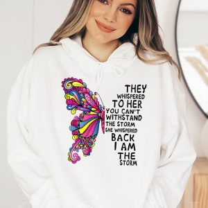 Im The Storm Warrior Pink Ribbon Women Breast Cancer Hoodie 1 2