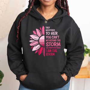 Im The Storm Warrior Pink Ribbon Women Breast Cancer Hoodie 1 7