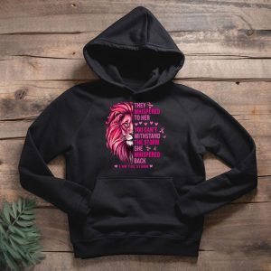 Im The Storm Warrior Pink Ribbon Women Breast Cancer Hoodie 2