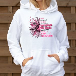 Im The Storm Warrior Pink Ribbon Women Breast Cancer Hoodie 3 5