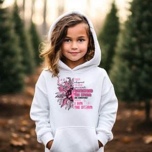 Im The Storm Warrior Pink Ribbon Women Breast Cancer Hoodie 6