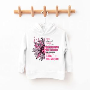 Im The Storm Warrior Pink Ribbon Women Breast Cancer Hoodie 8