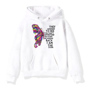 Im The Storm Warrior Pink Ribbon Women Breast Cancer Hoodie 9 1