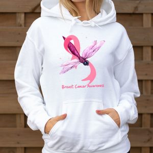 In October We Wear Pink Breast Cancer Awareness Dragonfly Hoodie 3 2