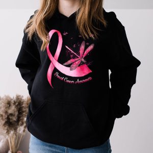 In October We Wear Pink Breast Cancer Awareness Dragonfly Hoodie 3