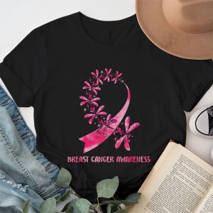 In October We Wear Pink Breast Cancer Awareness Dragonfly T Shirt 1 1