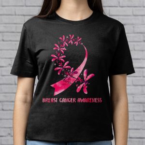 In October We Wear Pink Breast Cancer Awareness Dragonfly T Shirt 3 1