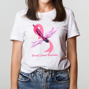 In October We Wear Pink Breast Cancer Awareness Dragonfly T Shirt 3 2