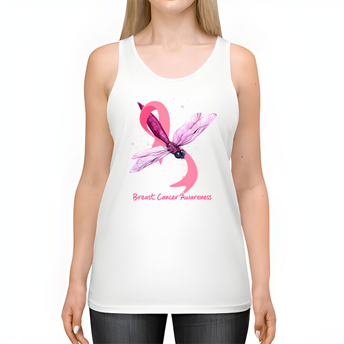 In October We Wear Pink Breast Cancer Awareness Dragonfly Tank Top 2 2