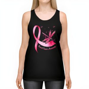 In October We Wear Pink Breast Cancer Awareness Dragonfly Tank Top 2